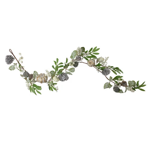 Northlight 5' X 8" Pumpkin, Berries And Leaves Artificial Thanksgiving Garland - Unlit 3 Northlight 5' X 8" Pumpkin, Berries And Leaves Artificial Thanksgiving Garland - Unlit