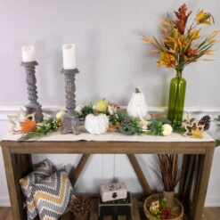 Northlight 5' X 6" Green Gourds And Foliage Artificial Fall Harvest Garland - Unlit -Ornaments Store northlight vm26549 styled 2 31271.1684241943