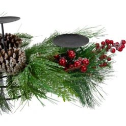 Northlight 32" Iced Mixed Pine, Berries And Pine Cones Christmas Pillar Candle Holder -Ornaments Store northlight vm26551 3 96124.1588355767