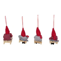 Northlight Set Of 4 Holiday Kids On Sleds Christmas Ornaments 4" -Ornaments Store northlight wu86327 2 95457.1665610749