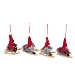 Northlight Set Of 4 Holiday Kids On Sleds Christmas Ornaments 4" -Ornaments Store northlight wu86327 3 03280.1665610749