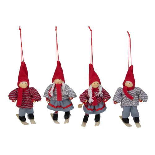 Northlight Set Of 4 Colorful Holiday Skiing Kids Christmas Ornament Decorations 6" 3 Northlight Set Of 4 Colorful Holiday Skiing Kids Christmas Ornament Decorations 6"