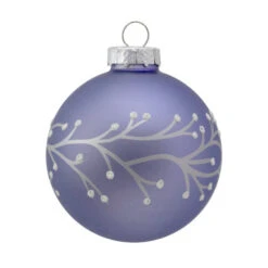 Northlight 4ct Matte Purple Glass Ball Christmas Ornaments With Branch Design 2.5" (63.5mm) -Ornaments Store northlight wy00127 2 updated2022 23237.1674812771