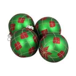 Northlight 4ct Green And Red Argyle Diamond Pattern Christmas Ball Ornaments 3.25" (80mm) 7 Northlight 4ct Green And Red Argyle Diamond Pattern Christmas Ball Ornaments 3.25" (80mm) -Ornaments Store northlight wy00436 3 81471.1602122485