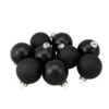 Northlight 9ct Shiny And Matte Black Glass Ball Christmas Ornaments 2.5" (65mm) -Ornaments Store northlight wy00746 63501.1588344824