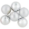 Northlight 6ct Silver 2-Finish Christmas Glass Ball Ornaments 3.25" -Ornaments Store northlight wy00753 1 34465.1677147410