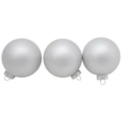 Northlight 6ct Silver 2-Finish Christmas Glass Ball Ornaments 3.25" 10 Northlight 6ct Silver 2-Finish Christmas Glass Ball Ornaments 3.25" -Ornaments Store northlight wy00753 2 updated2022 17187.1677147410