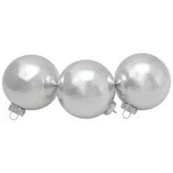 Northlight 6ct Silver 2-Finish Christmas Glass Ball Ornaments 3.25" 11 Northlight 6ct Silver 2-Finish Christmas Glass Ball Ornaments 3.25" -Ornaments Store northlight wy00753 3 updated2022 97399.1677147410
