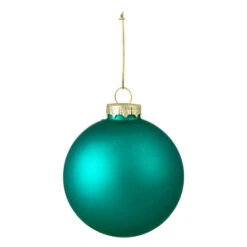 Northlight 6ct Shiny And Matte Turquoise Green Glass Ball Christmas Ornaments 3.25" (80mm) -Ornaments Store northlight wy00765 2updated 14945.1665346759