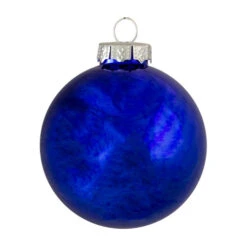 Northlight 4ct Royal Blue 2-Finish Glass Christmas Ball Ornaments 4" (100mm) -Ornaments Store northlight wy00773 2 96100.1662575102