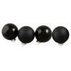 Northlight 4ct Black 2 Finish Glass Ball Christmas Ornaments 4" (100mm) -Ornaments Store northlight wy00779 63680.1664990317