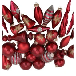 Northlight 36ct Red And Gold Contemporary Asymmetrical Christmas Ornaments 8" -Ornaments Store northlight wy00894 03 06004.1600132620
