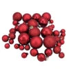 Northlight 40ct Shiny, Glitter And Matte Red Glass Ball Christmas Ornament Set 1"-2.5" 1 Northlight 40ct Shiny, Glitter And Matte Red Glass Ball Christmas Ornament Set 1"-2.5" -Ornaments Store northlight wy04139 1 19829.1664379970