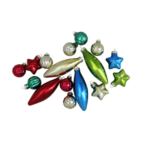Northlight 16ct Vibrantly Colored Shiny Shatterproof Finial And Star Christmas Ornaments 4" (100mm) 5 Northlight 16ct Vibrantly Colored Shiny Shatterproof Finial And Star Christmas Ornaments 4" (100mm) - Image 3