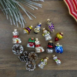 Northlight 12ct Gold 2-Finish Iconic Winter Christmas Glass Figurine Ornaments 2.25" -Ornaments Store northlight wy04181 3 91128.1665433890