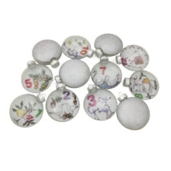 Northlight 12ct Clear 'The Twelve Days Of Christmas' Glass Disc Ornaments 3" 7 Northlight 12ct Clear 'The Twelve Days Of Christmas' Glass Disc Ornaments 3" -Ornaments Store northlight wy15208 2 12070.1587644032