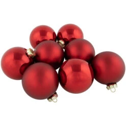 Northlight 96ct Shiny And Matte Red Glass Ball Christmas Ornaments 3.25 (80mm) 11 Northlight 96ct Shiny And Matte Red Glass Ball Christmas Ornaments 3.25 (80mm) -Ornaments Store northlight wy15212 3 38659.1677060912
