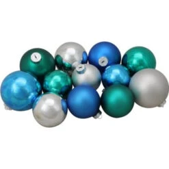Northlight 96ct Blue And Silver 2-Finish Glass Christmas Ball Ornaments 3.25" (80mm) 7 Northlight 96ct Blue And Silver 2-Finish Glass Christmas Ball Ornaments 3.25" (80mm) -Ornaments Store northlight wy15213 3 07722.1599787103