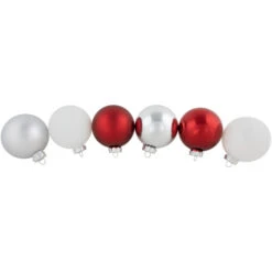 Northlight 72ct Red, Silver And White Shiny And Matte Glass Ball Christmas Ornaments 3.25-4" 9 Northlight 72ct Red, Silver And White Shiny And Matte Glass Ball Christmas Ornaments 3.25-4" -Ornaments Store northlight wy15215 2 26166.1677147729