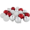 Northlight 72ct Red, Silver And White Shiny And Matte Glass Ball Christmas Ornaments 3.25-4" 2 Northlight 72ct Red, Silver And White Shiny And Matte Glass Ball Christmas Ornaments 3.25-4" -Ornaments Store northlight wy15215 3 06019.1677147729