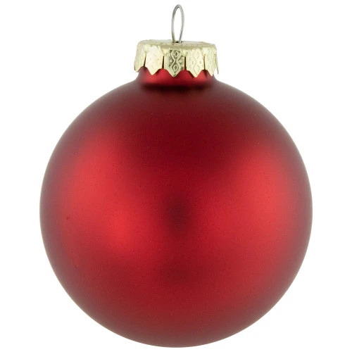 Northlight 72ct Red 2-Finish Glass Christmas Ball Ornaments 4" (100mm) 7 Northlight 72ct Red 2-Finish Glass Christmas Ball Ornaments 4" (100mm) - Image 5