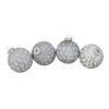 Northlight 4ct White And Gray Matte Honeycomb Glass Christmas Ball Ornaments 3.25" (80mm) -Ornaments Store northlight wy15226 66196.1587644067