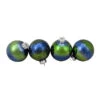 Northlight 4ct Blue And Green Striped Speckled Christmas Ball Ornaments 3.25" (80mm) -Ornaments Store northlight wy15230 updated 41595.1611374207