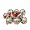 Northlight 9ct Shiny Silver With Red And Green Glitter Striped Vintage Christmas Ornaments 2.75 (55 Mm) -Ornaments Store northlight wy15231 66938.1587644290