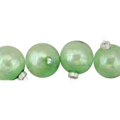 Northlight 4ct Green And Clear Shiny Iridescent Glass Christmas Ball Ornaments 3.25" (80mm) -Ornaments Store northlight wy15232 3 27619.1599787103