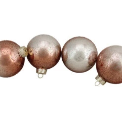 Northlight 4ct Brown And Silver Ombre Hand Blown Shiny Glass Christmas Ball Ornaments 3.25" (80mm) -Ornaments Store northlight wy15233 3 59141.1599787104