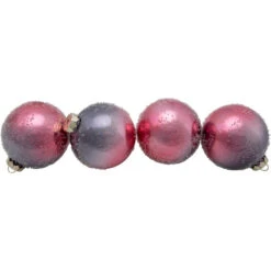 Northlight 4ct Pink And Grey Ombre Hand Blown Textured Glass Ball Christmas Ornaments 3.25" (80mm) -Ornaments Store northlight wy15234 3 updated2022 38564.1677147724