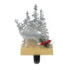 Northlight 8.5" Silver And Brown Galvanized Metal Deer With Trees Christmas Stocking Holder -Ornaments Store northlight wy15240 47706.1587644192