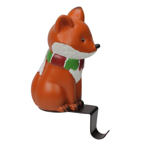 Northlight 9" Standing Fox Wearing A Striped Scarf Christmas Stocking Holder 4 Northlight 9" Standing Fox Wearing A Striped Scarf Christmas Stocking Holder - Image 2