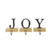 Northlight Set Of 3 Metal And Wood “JOY” Weighted Christmas Stocking Holder 6“