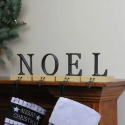Northlight Set Of 4 Brown And Black "NOEL" Christmas Stocking Holder 6" -Ornaments Store northlight wy15249 3 79466.1587644073