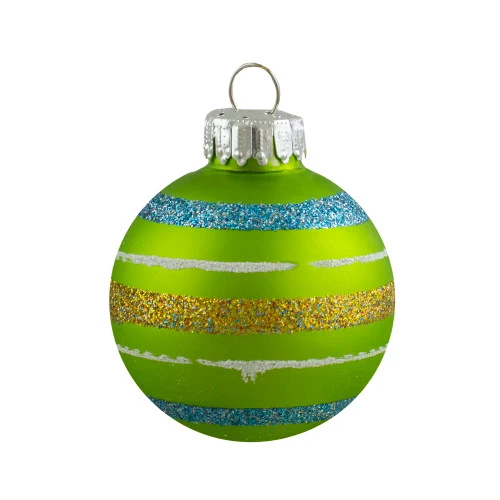 Northlight 10ct Green And Blue Matte Glass Christmas Ball Ornaments 1.75" (45mm) 4 Northlight 10ct Green And Blue Matte Glass Christmas Ball Ornaments 1.75" (45mm) - Image 2