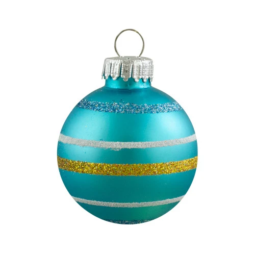 Northlight 10ct Green And Blue Matte Glass Christmas Ball Ornaments 1.75" (45mm) 5 Northlight 10ct Green And Blue Matte Glass Christmas Ball Ornaments 1.75" (45mm) - Image 3