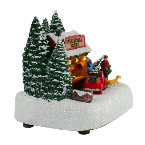 Northlight 8" LED Lighted And Musical Christmas Village Tree Shop Table Top Decoration - Pre-Lit 6 Northlight 8" LED Lighted And Musical Christmas Village Tree Shop Table Top Decoration - Pre-Lit - Image 4