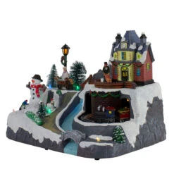 Northlight 10" LED Lighted Animated Train Christmas Village -Ornaments Store northlight xh27857 1 04114.1588406333