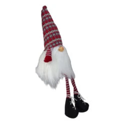 Northlight 23" Red And Gray Striped Christmas Santa Gnome With Dangling Legs -Ornaments Store northlight yj02255 1 96026.1587645151