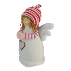 Northlight 10.5" White And Red Angel Boy With Heart Christmas Tabletop Figurine -Ornaments Store northlight yj37516 2 02058.1599786790