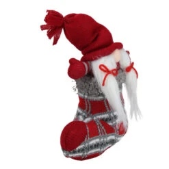 Northlight 10" Red And Gray Isolde Gnome Christmas Stocking Tabletop Figurine -Ornaments Store northlight yj37594 3 92501.1599786792