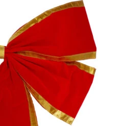 Northlight 24" X 38" Red 4-Loop Velveteen Christmas Bow With Gold Trim -Ornaments Store northlight ys28012 1 27932.1588344129