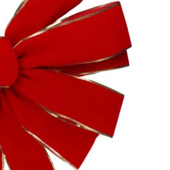 Northlight 24" X 42" Large Red 11-Loop Velveteen Christmas Bow With Gold Trim -Ornaments Store northlight ys28014 1 83250.1663687728