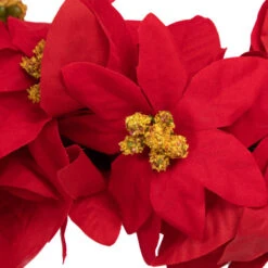Northlight 6' X 3" Red Artificial Poinsettia Floral Christmas Garland - Unlit 11 Northlight 6' X 3" Red Artificial Poinsettia Floral Christmas Garland - Unlit -Ornaments Store northlight ys28028 3 02866.1680607690