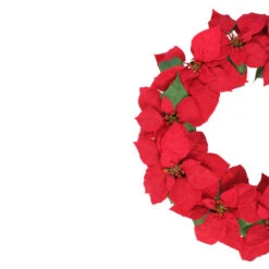 Northlight 24" Red Artificial Poinsettia Flower Christmas Wreath - Unlit 7 Northlight 24" Red Artificial Poinsettia Flower Christmas Wreath - Unlit -Ornaments Store northlight ys28029 1 61166.1588344147