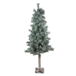 Northlight 4' Lightly Flocked And Glittered Woodland Alpine Artificial Christmas Tree - Unlit