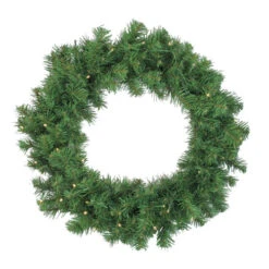 Northlight 4-Piece Artificial Winter Spruce Christmas Tree, Wreath And Garland Set 6.5' - Clear Lights -Ornaments Store northlight z16018 65091.1587644174