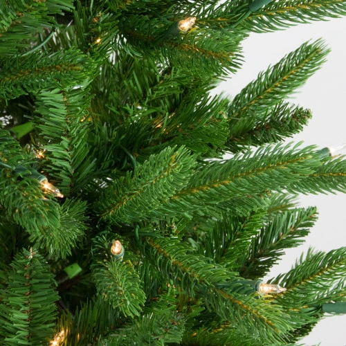 Northlight 7.5' Pre-Lit Pencil Northwood Noble Fir Artificial Christmas Tree - Clear Lights 4 Northlight 7.5' Pre-Lit Pencil Northwood Noble Fir Artificial Christmas Tree - Clear Lights - Image 2