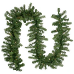 Northlight 9' X 10" Pre-Lit Noble Fir Artificial Christmas Garland - Clear Lights